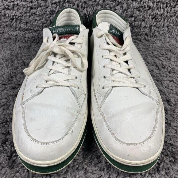 Gucci Miro Sneaker Green And White Shoes Men’s Size 12 - Picture 6 of 8
